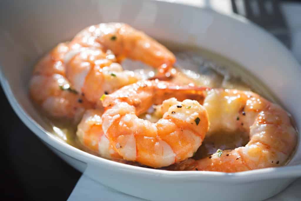 Gambas in Knoblauch-Weißwein Sauce