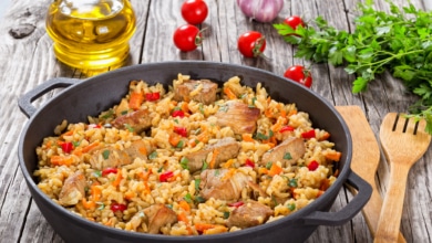Paella mit Fleisch